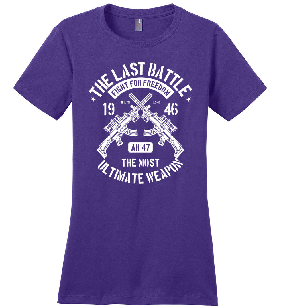 AK-47 The Most Ultimate Weapon - Women's Pro Gun Tee - Purple