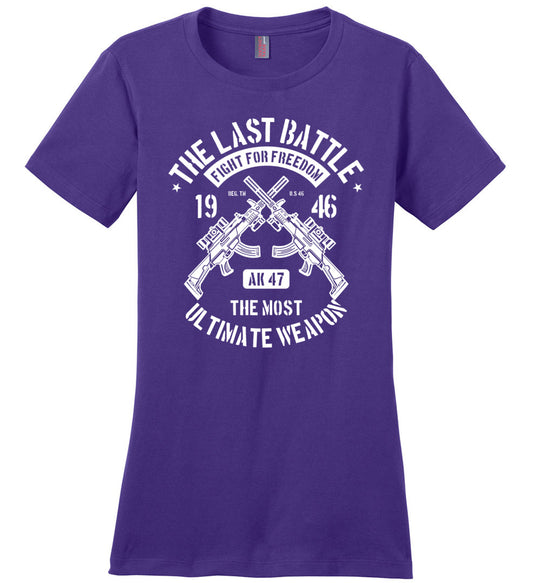 AK-47 The Most Ultimate Weapon - Women's Pro Gun Tee - Purple