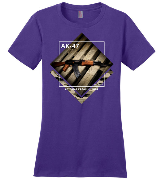 AK-47 Rifle - Tactical Ladies Apparel - Purple Tee