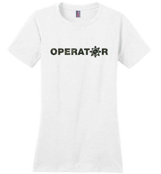 AR-15 Bolt Face Operator - Pro Gun Women's Tee - White