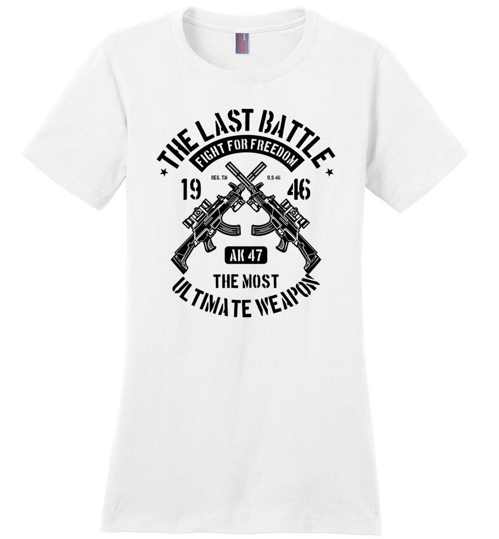 AK-47 The Most Ultimate Weapon - Women's Pro Gun Tee - White