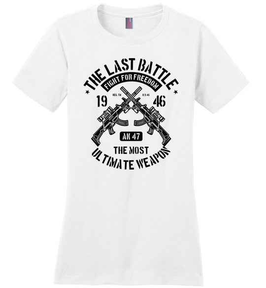 AK-47 The Most Ultimate Weapon - Women's Pro Gun Tee - White