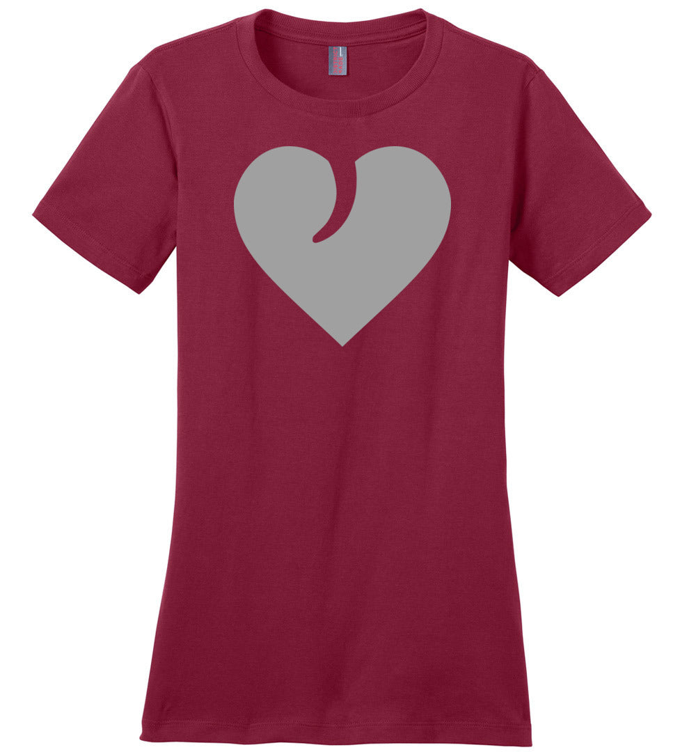 I Love Guns, Heart and Trigger - Ladies 2nd Amendment Apparel - Sangria Tshirt