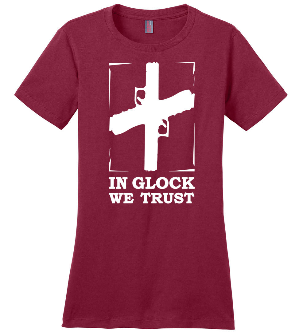 In Glock We Trust - Pro Gun Women’s t shirt - Red
