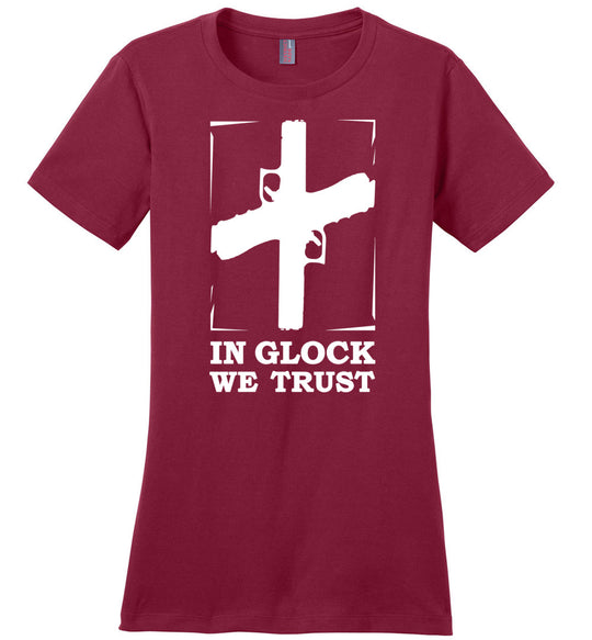 In Glock We Trust - Pro Gun Women’s t shirt - Red