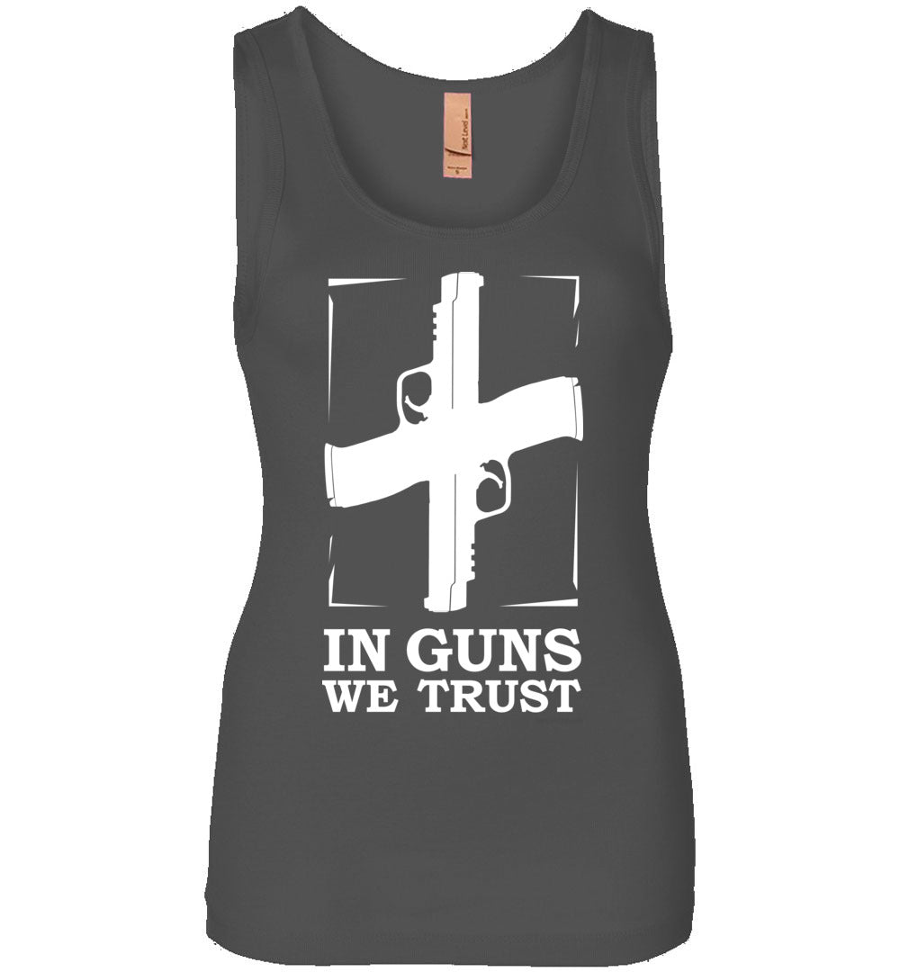 In Guns We Trust - Shooting Women's Tank Top - Charcoal