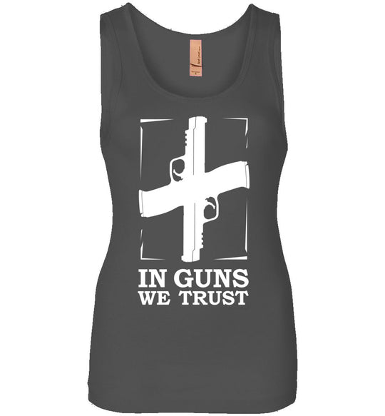 In Guns We Trust - Shooting Women's Tank Top - Charcoal