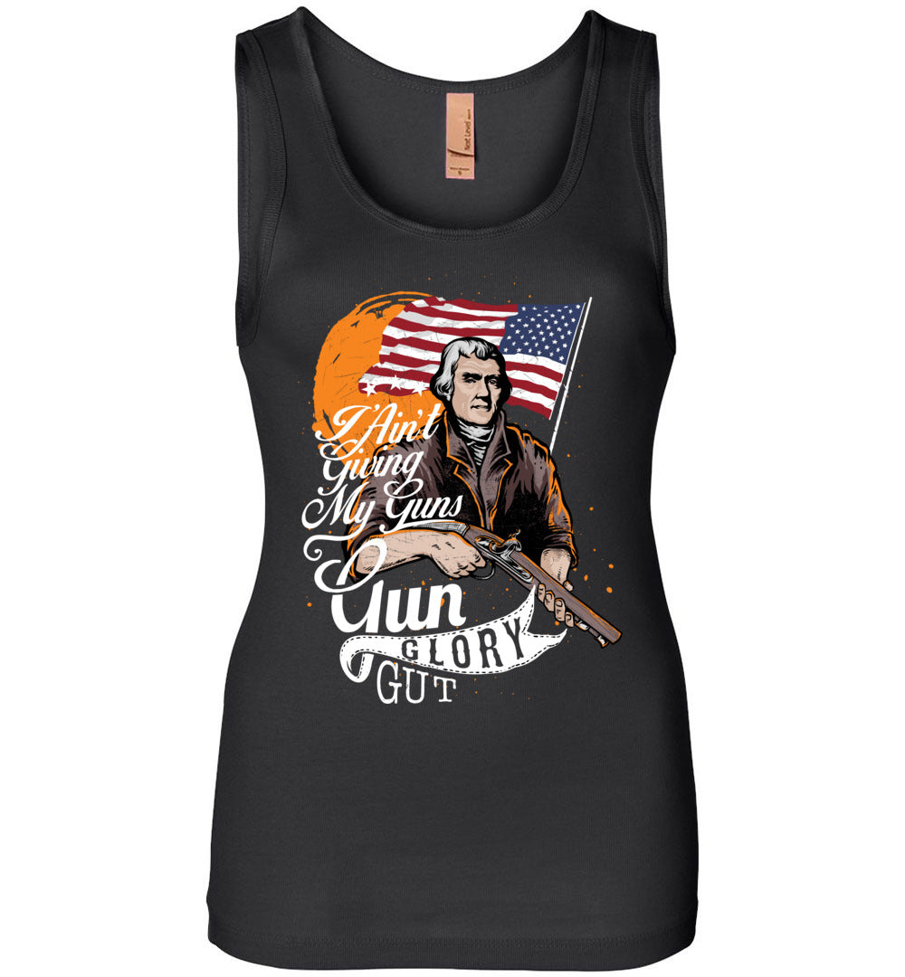 I Ain't Giving My Guns - Ladies 2nd Amendment Tank Top - Black