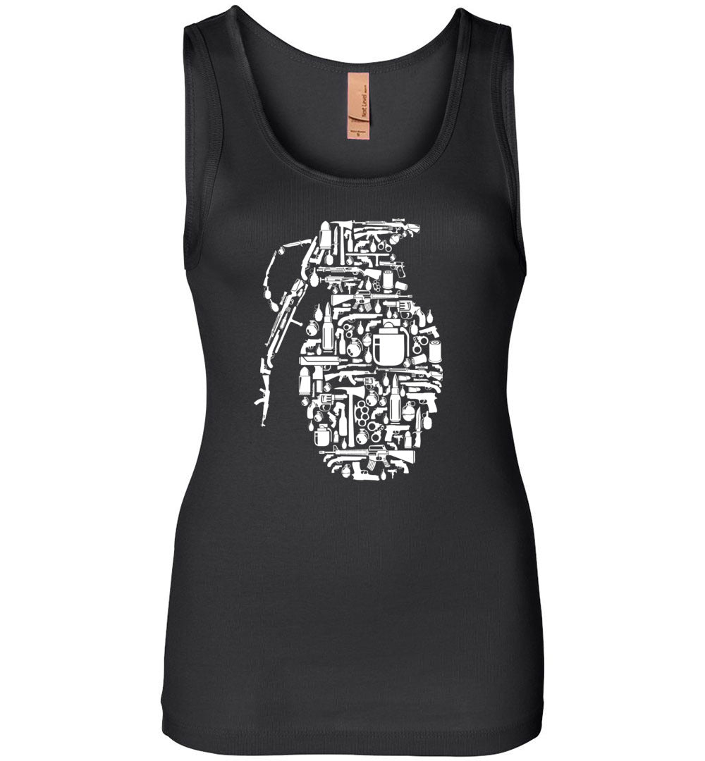 Grenade Made of Guns - Women's Shooting Tank Top - Black