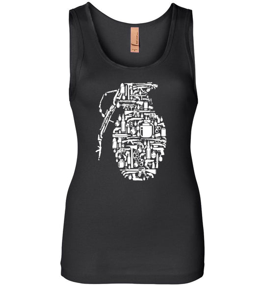 Grenade Made of Guns - Women's Shooting Tank Top - Black