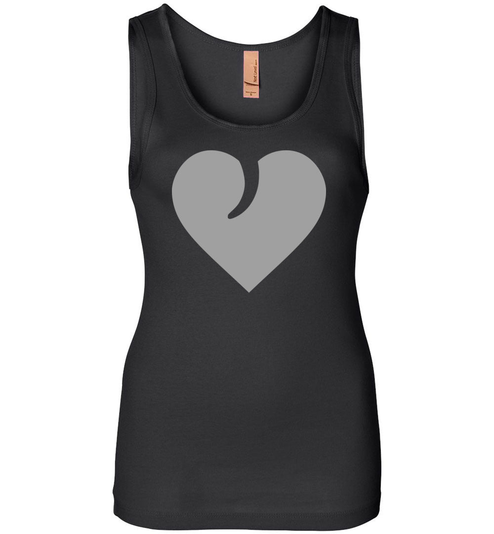 I Love Guns, Heart and Trigger - Ladies 2nd Amendment Apparel - Blank Tank Top
