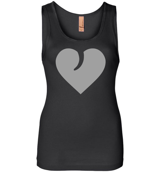 I Love Guns, Heart and Trigger - Ladies 2nd Amendment Apparel - Blank Tank Top