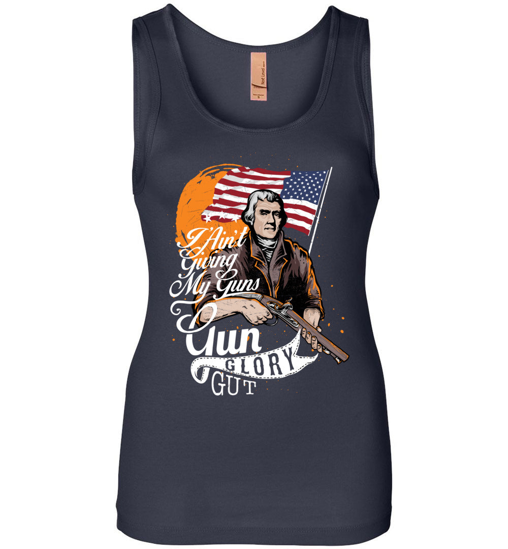 I Ain't Giving My Guns - Ladies 2nd Amendment Tank Top - Navy