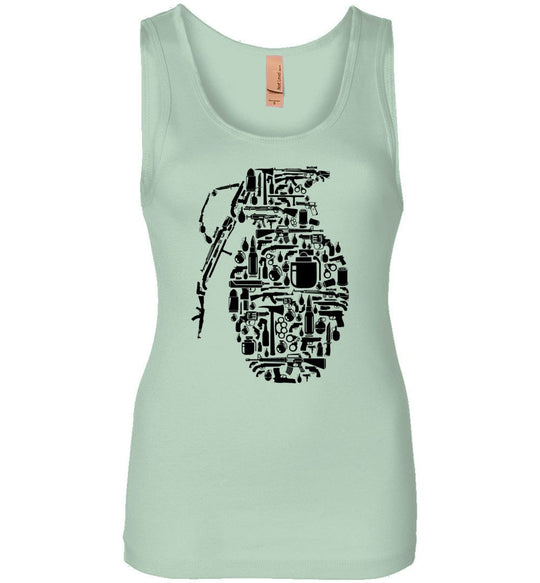 Grenade Made of Guns - Women's Shooting Tank Top - Mint