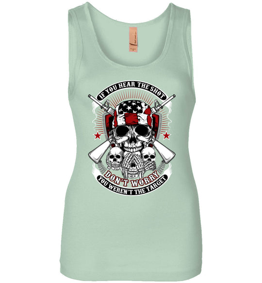 If you hear the shot, don't worry, you weren't the target - Pro Gun Women's Tank Top - Mint