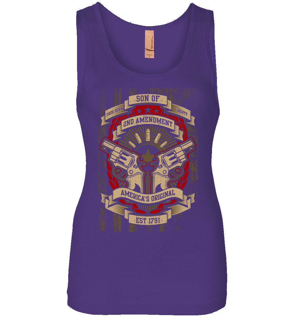 Son of Liberty 2nd Amendment Ladies Apparel - Purple Tshirt