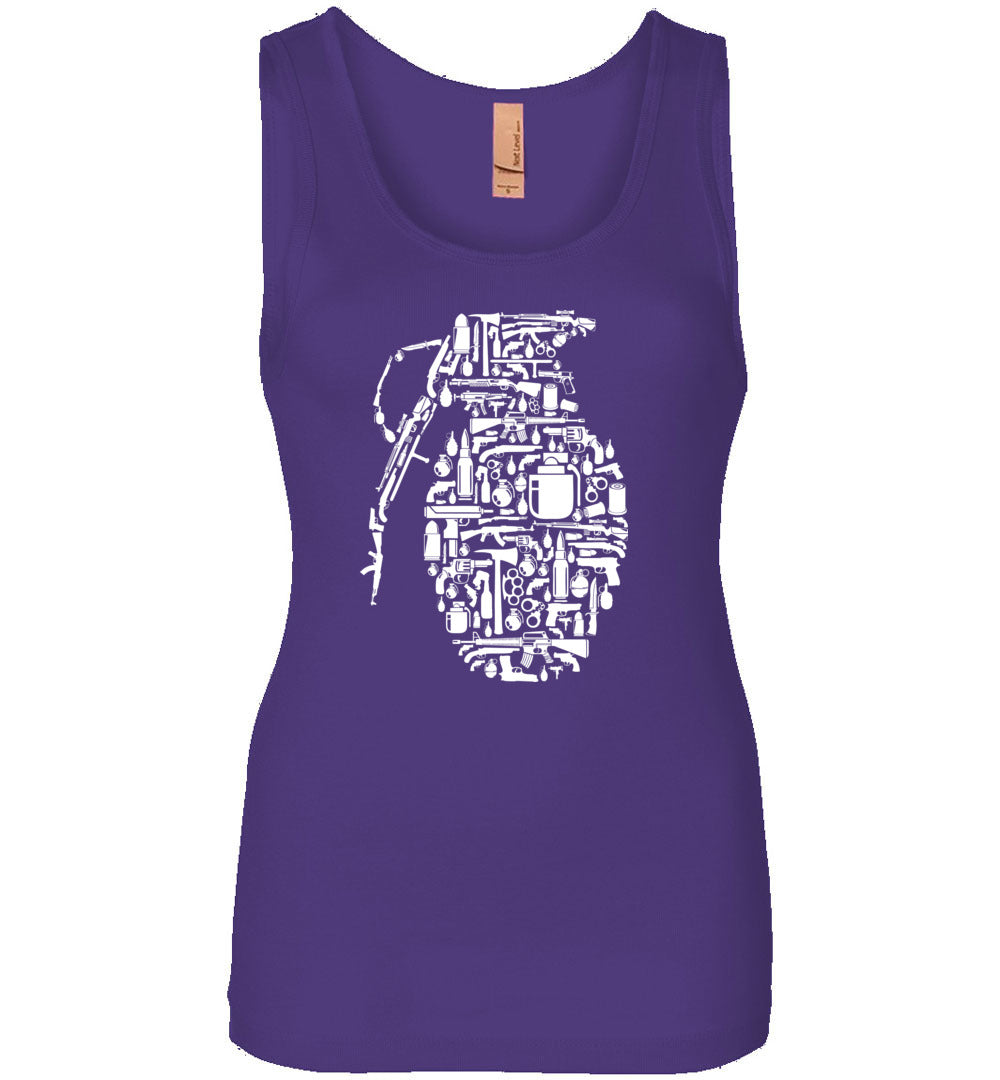 Grenade Made of Guns - Women's Shooting Tank Top - Purple