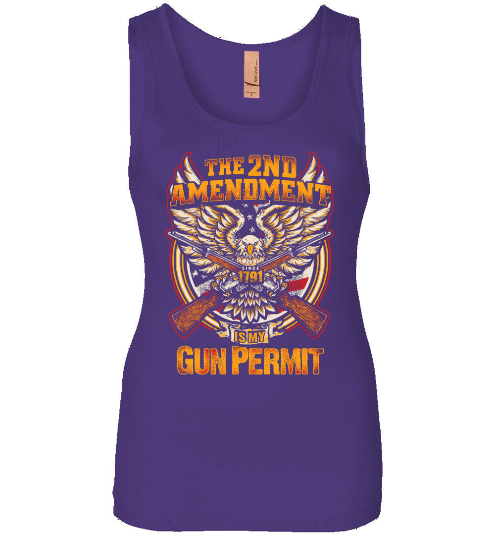 The 2nd Amendment is My Gun Permit - Women's Tank Top - Purple