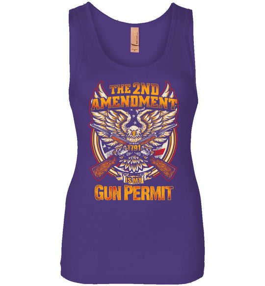 The 2nd Amendment is My Gun Permit - Women's Tank Top - Purple