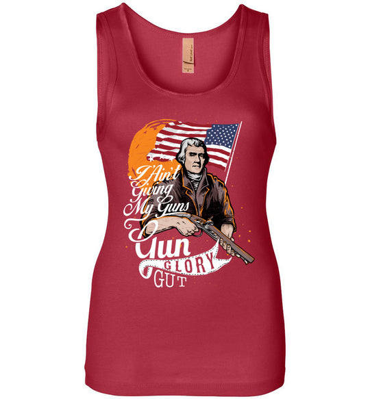 I Ain't Giving My Guns - Ladies 2nd Amendment Tank Top - Red