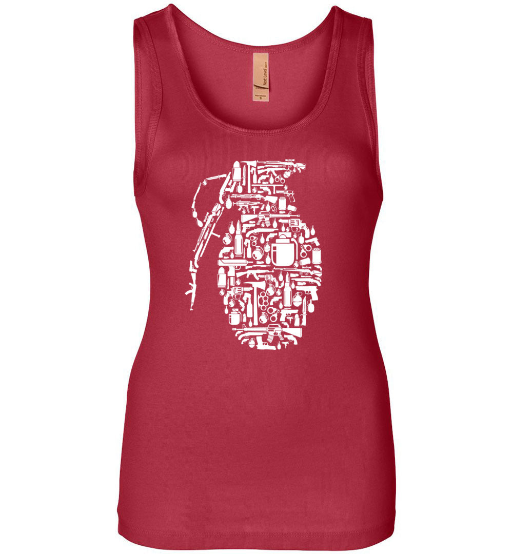Grenade Made of Guns - Women's Shooting Tank Top - Red