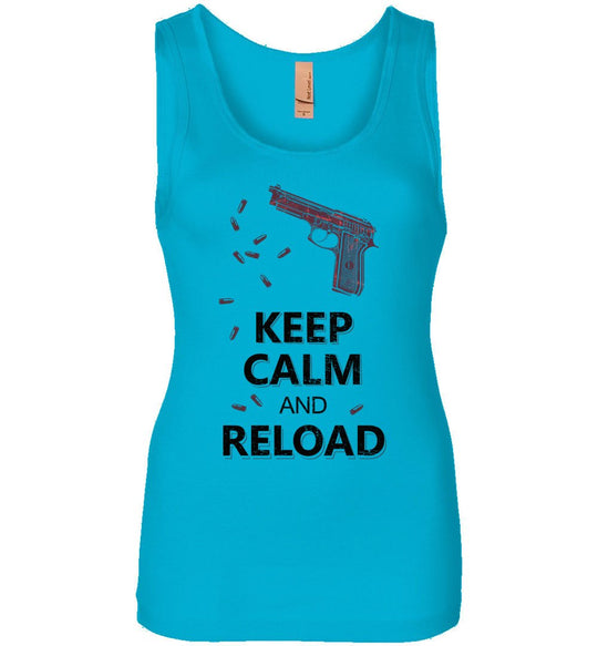 Keep Calm and Reload - Pro Gun Women's Tank Top - Turquoise