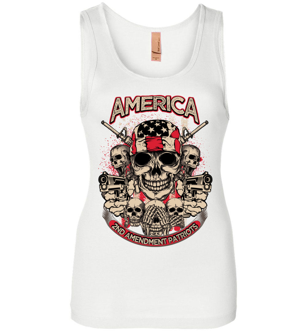 2nd Amendment Patriots - Pro Gun Women's Apparel - White Tank Top