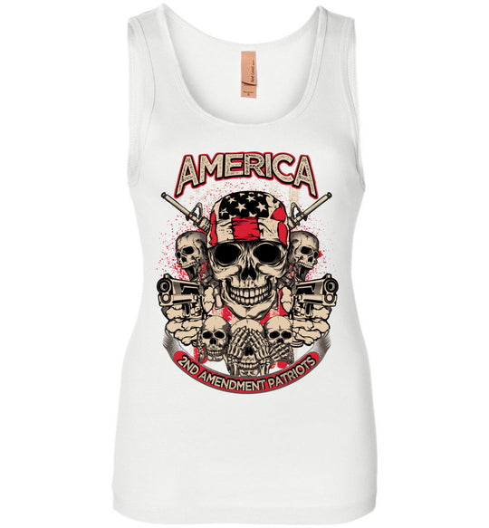 2nd Amendment Patriots - Pro Gun Women's Apparel - White Tank Top