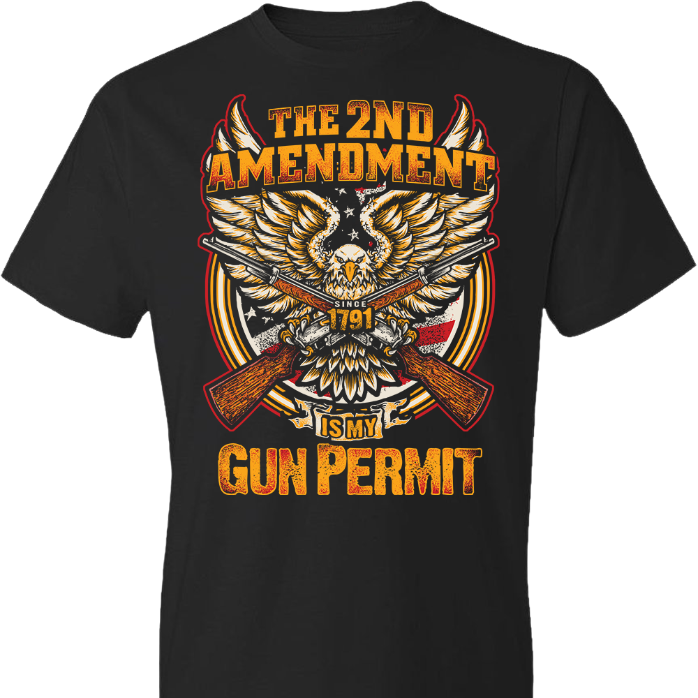 The 2nd Amendment is My Gun Permit - Men's T Shirts - Black