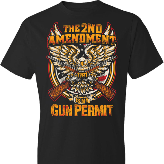 The 2nd Amendment is My Gun Permit - Men's T Shirts - Black