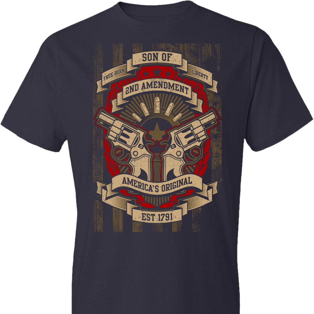 Son of Liberty 2nd Amendment Men's Apparel - Navy Tshirt