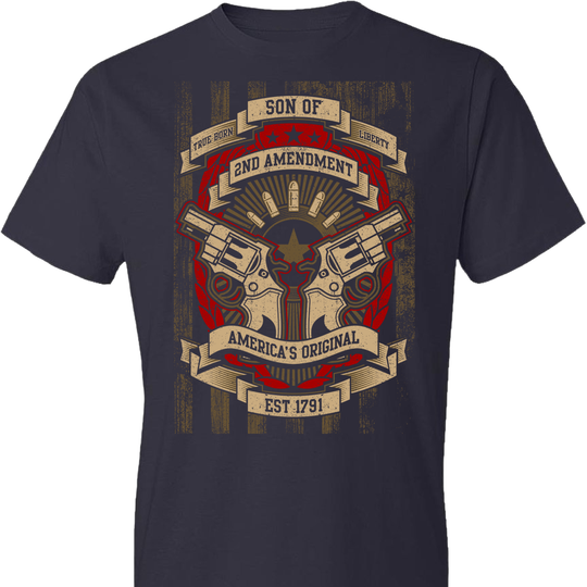Son of Liberty 2nd Amendment Men's Apparel - Navy Tshirt