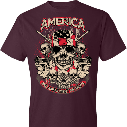 2nd Amendment Patriots - Pro Gun Men's Apparel - Maroon Tshirt