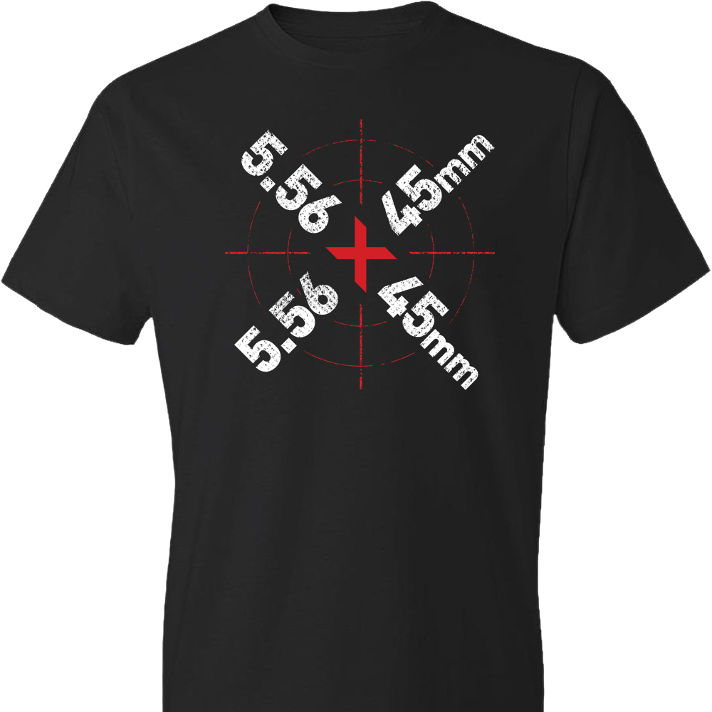 5.56 x 45mm Caliber Ammo AR-15 Shooting Gun Men's T-Shirt - Black