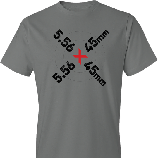 5.56 x 45mm Caliber Ammo AR-15 Shooting Gun Men's T-Shirt - Storm Grey