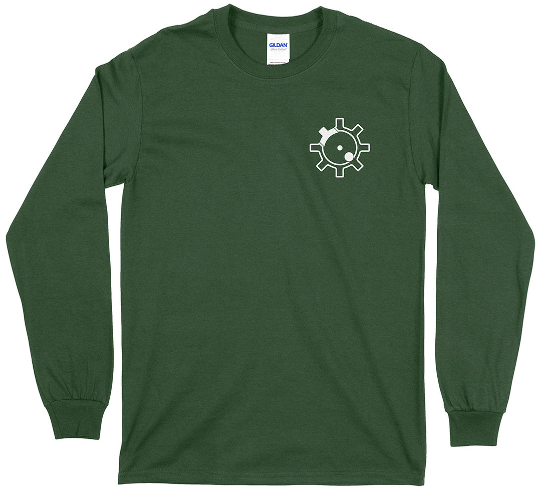 AR-15 RIfle Bolt Face Pro Gun Men's Long Sleeve T-Shirt - Forest Green