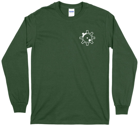 AR-15 RIfle Bolt Face Pro Gun Men's Long Sleeve T-Shirt - Forest Green