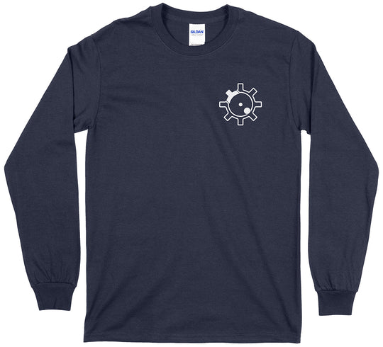 AR-15 RIfle Bolt Face Pro Gun Men's Long Sleeve T-Shirt - Navy