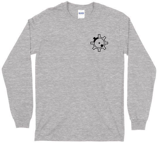 AR-15 RIfle Bolt Face Pro Gun Men's Long Sleeve T-Shirt - Sports Grey