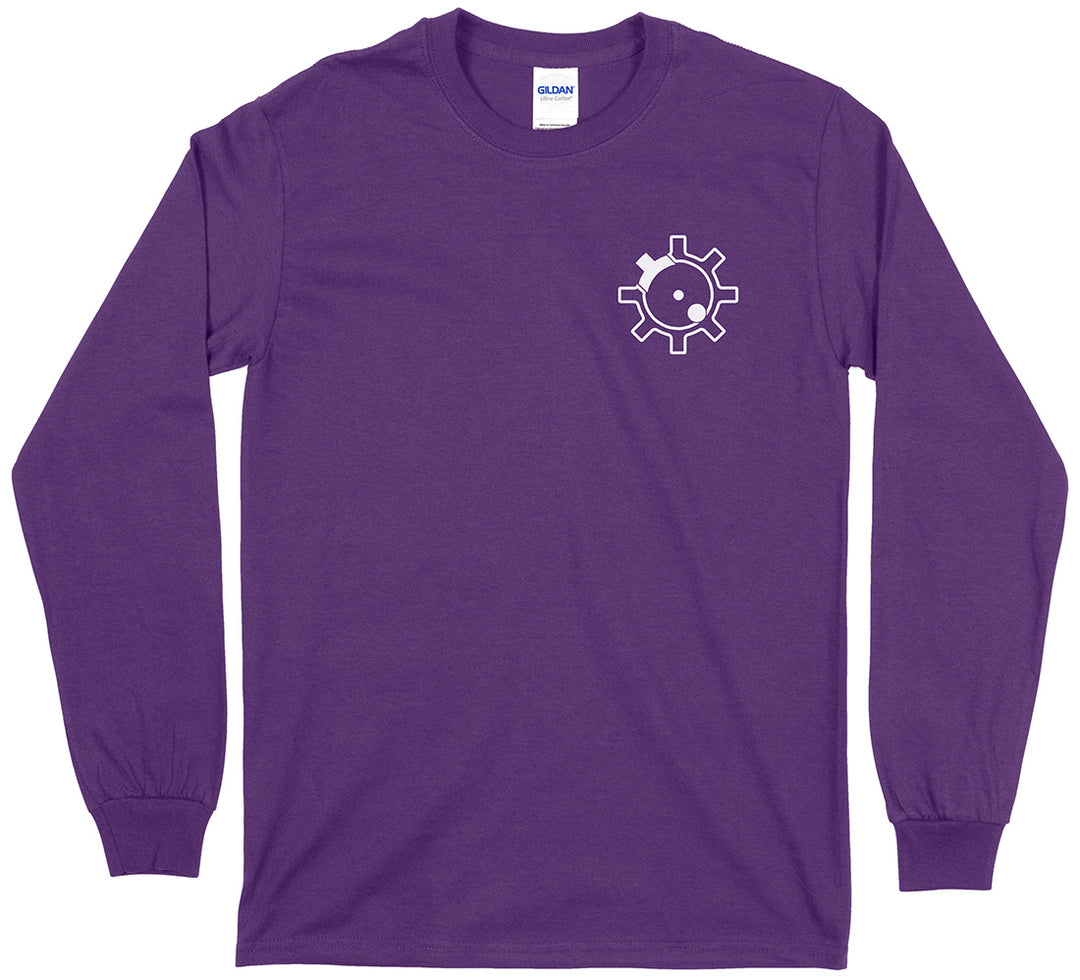 AR-15 RIfle Bolt Face Pro Gun Men's Long Sleeve T-Shirt - Purple