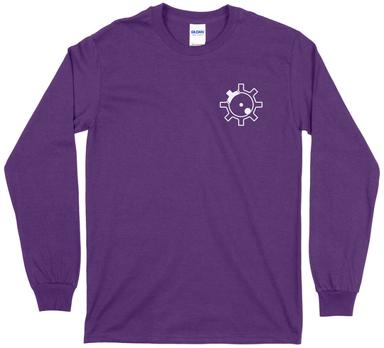 AR-15 RIfle Bolt Face Pro Gun Men's Long Sleeve T-Shirt - Purple