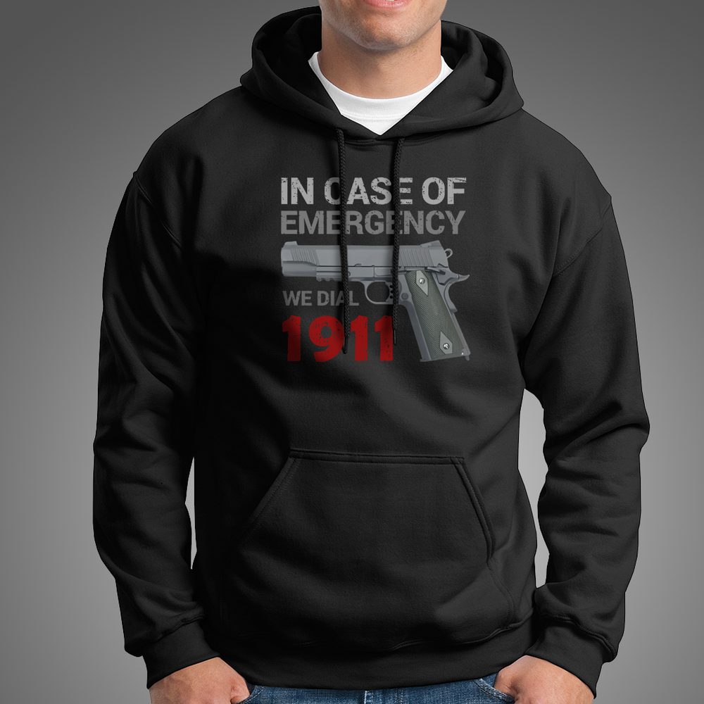 In Case of Emergency We Dial 1911 Pro Gun Мen's Hoodie
