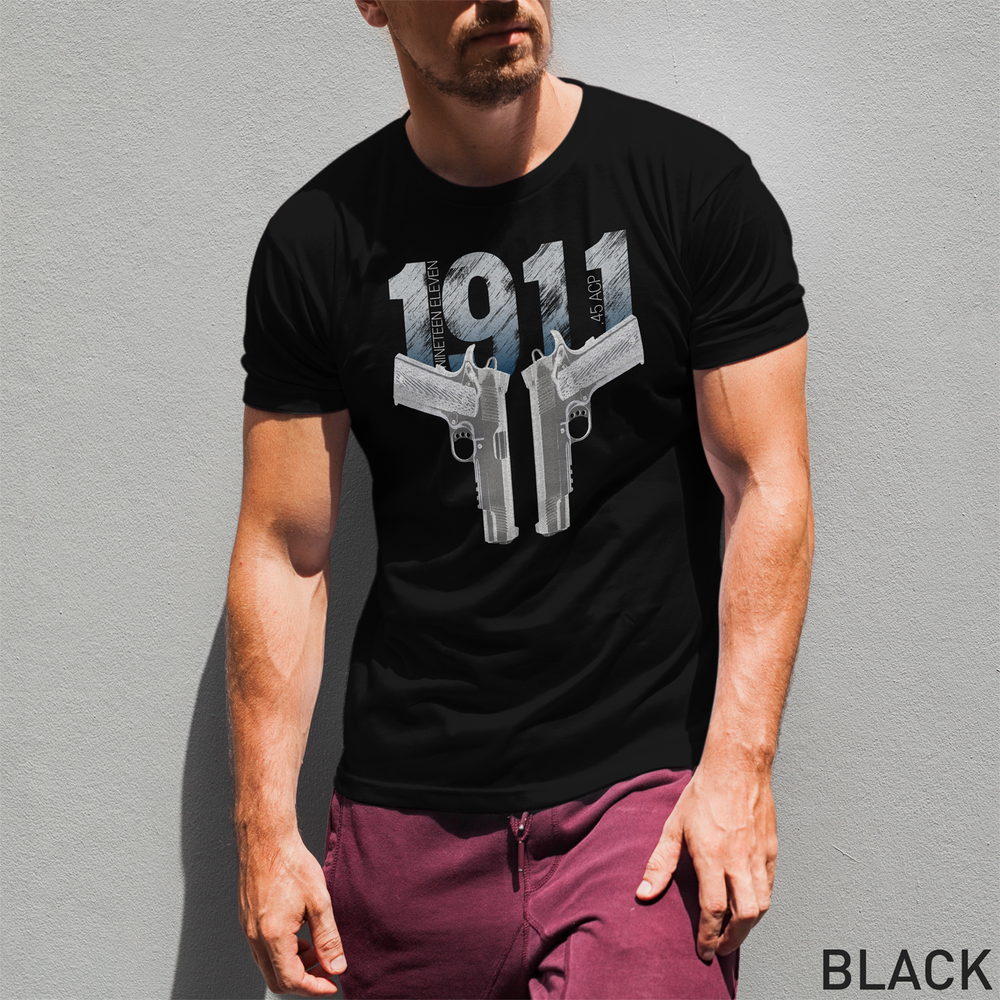 Colt 1911 Handgun - 2nd Amendment Men's Tee - Black