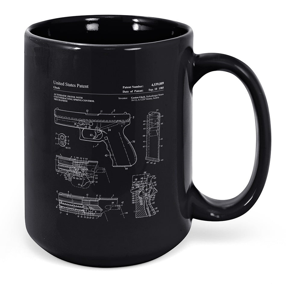 Glock Handgun Patent Mug