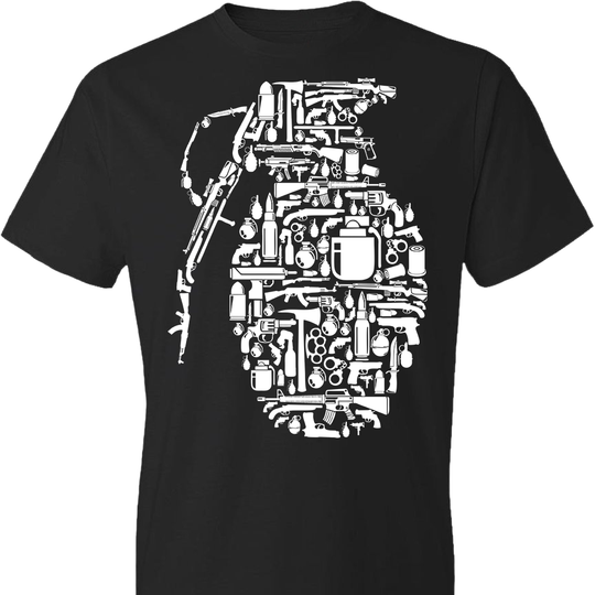 Grenade Made of Guns - Men's Shooting T-Shirt - Black