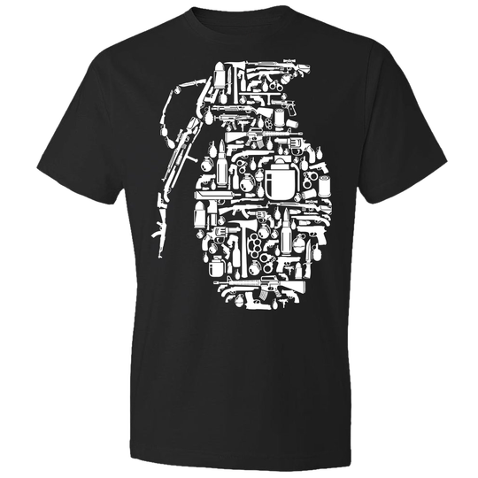 Grenade Made of Guns - Men's Shooting T-Shirt - Black
