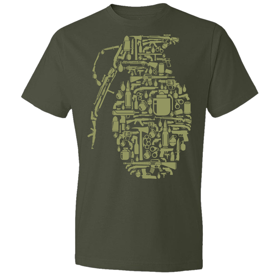 Grenade Made of Guns - Men's Shooting T-Shirt - City Green