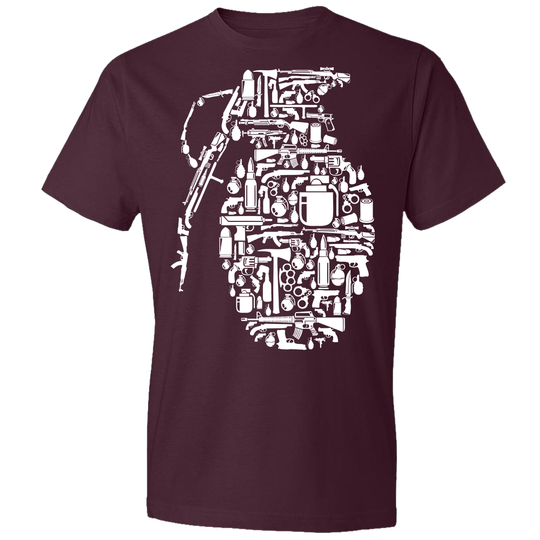 Grenade Made of Guns - Men's Shooting T-Shirt - Maroon