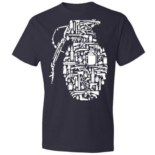 Grenade Made of Guns - Men's Shooting T-Shirt - Navy