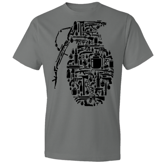 Grenade Made of Guns - Men's Shooting T-Shirt - Grey